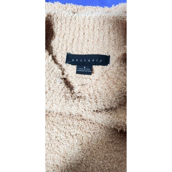 Soft Tan Fuzzy Knit Cardigan – Women’s Small – Cozy Whimsigoth Sweater - Picture 5 of 10